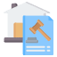 A picture of an image with the symbol for law.
